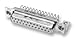 ITT CANNON DE-9S-1A7N-A197 D Sub Connector, Right Angle, D* Series, DE, Receptacle, 9, Metal, Solder (50 pieces)