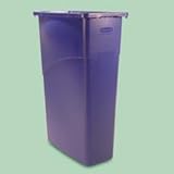 RUBBERMAID COMMERCIAL PRODUCTS Slim Jim 23-Gallon Rectangular Waste Containers Brown