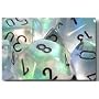 Chessex Dice: Polyhedral 7-Die Borealis Dice Set - Clear w/black
