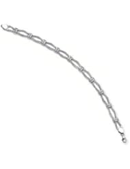 14K White Gold 0.01 ct. Diamond Tennis Bracelet - 7.5"