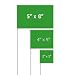 4" x 5" Green Standard Wire Stake Flag 24" Staff