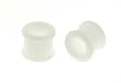 Silicon Double Flare White Plug - 7/16'' - Sold as a Pair
