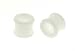 Silicon Double Flare White Plug - 7/16'' - Sold as a Pair