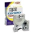 Dymo D-1 Tape 0.75 Inches x 23 Feet, Black Print On Red, 1/Card (45807)