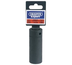 Draper Expert 14104 21mm Hi-Torq Impact Deep Socket 1/2Dr