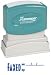 Title Stamps,Faxed By,Impression 1/2x1-5/8,Blue