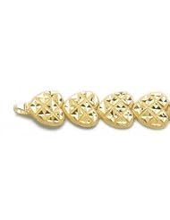 Gold Fashion Brclts Bracelet Heart Link With D C Criss-cross