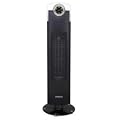 Powerful, Stylish 2.5kW Tower Fan Heater with a Glass Base, Digital Display, Adjustable Thermostat & Remote Control
