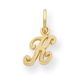 Genuine IceCarats Designer Jewelry Gift 14Ky Casted Initial K Charm