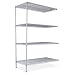 Alera SW524824GR Wire Shelving Add-On Unit, 48W x 24D x 72H, 4 Shelves, Gray