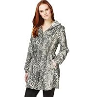Shower Resistant Hooded Animal Print Parka