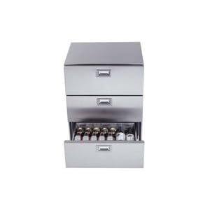 Summit: SP6DS 5.5 cu.ft. 24'' Triple Drawer Refrigerator with Fan Cooled Compressor, Adjustable Ther