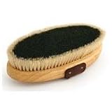 HORSEHAIR ENGLISH BODY BRUSH, Color: GREEN; Size: 7.5 INCH (Catalog Category: Equine Grooming:BRUSHES, COMBS & CURRYS)