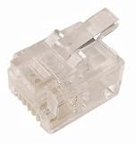 Cables Unlimited UTP-2150 RJ12 Modular Connector 1 Pack (Clear)