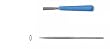GROBET SWISS NEEDLE FILES 5-1/2 INCH CROSSING CUT 2 WITH HANDLES