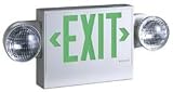 Cooper Lighting Led W/2 Heads Green Emergency Exit Sign