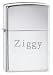High Polish Chrome Engraved Zippo Lighter - Ziggy