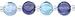 Blue Moon Color Coordinates Glass Beads 7 Strand/Pkg-Blue Machine Cut/Coin GBSMC-027, 3 Item(s)/Order