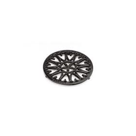 Black Enamel Flower Trivet for Stovetop