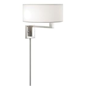 Sonneman Quadratto Satin Nickel Plug-in Swing Arm Wall Lamp by Sonneman