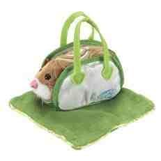 Zhu Zhu Pets Hamster Carrier, Bed, & Two Blankets - Pink & Green
