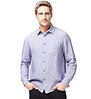 Blue Harbour Pure Linen Bengal Striped Shirt