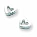 Sterling Silver White Ice .04ct Diamond Heart Earrings