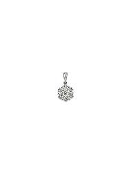 18K White Gold Pendant Cluster Pendants