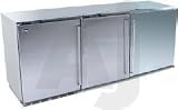 Perlick H3FD1RD1OS 72 Freestanding Freezer/Refrigerator/Refrigerator with 19.0 cu. ft. Capacity, Variable Speed Compressor, Electronic Digital Control & Temperature Readout and Dual Temperature Zones: Triple Stainless Steel Doors