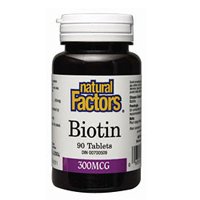Natural factors biotin 300mcg 90 tabs [Health and Beauty]