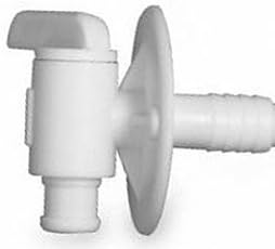 RV Motorhome Water Filter Drain Valve Ceramic Barbed Fittings 1/2, Gray "