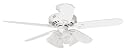 Hunter 25746 The Grand Isle Four-Light 52-Inch Five-Blade Ceiling Fan, White with Frosted Globes