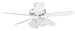 Hunter 25746 The Grand Isle Four-Light 52-Inch Five-Blade Ceiling Fan, White with Frosted Globes Image
