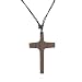 Cord Necklace with Sono Wood Cross Pendant