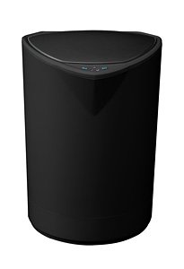 Plastic Trash Can - Infrared Touchless Trash Can DZT-8-2 in Black