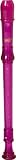 Canto One-Piece Translucent Soprano Recorder with Baroque Fingering Transparent Purple