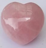 30mm Rose Quartz Puff Heart Worry Healing Stone