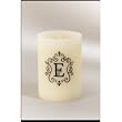 Monogram LED BlowOut Wax Candle with Lightbulb Wick - E Monogram LED BlowOut Wax Candle with Lightbulb Wick - E
