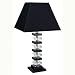 Ore International Black and Clear Crystal Table Lamp