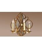 Authenticity Lighting 15-0010-04-03 Monarch Gold 4 Light Mini Chandelier in Antique Gold Leaf with Opaque Seedy glass