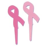 Pink Ribbon Cupcake Picks - Set of 8