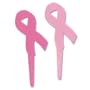 Pink Ribbon Cupcake Picks - Set of 8