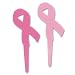 Pink Ribbon Cupcake Picks - Set of 8