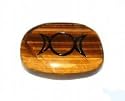 TRIPLE MOON GODDESS TIGER EYE POLISHED GEMSTONE