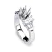 Giachetta 14k White Diamond Ring (4 Princesses = .65, 4 Baguettes = .46)