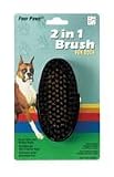 Pet Supplies : Four Paws Products 2 In 1 Oval Brush - 00502