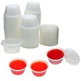 2 oz. Plastic Jello Shot Cups with Lids- 100ct.