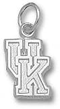 Kentucky Wildcats Solid Sterling Silver Classic ''UK'' 7/16'' Pendant