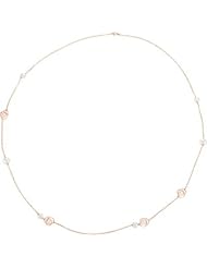 Jewelplus Freshwater Cultured Pearl Floral Design Necklace 14K Rose Necklace