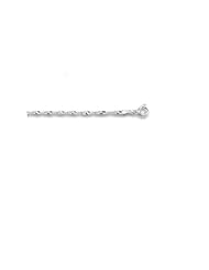 Sterling Silver Singapore Chain 20" 1.6mm wide Spring Clasp Lock